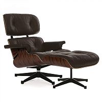 кресло eames style lounge chair палисандр коричневое в Волжском