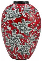 ваза керамическая 46 см fiaba красная с серым рисунком в Волжском