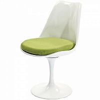 стул eero saarinen style tulip chair зеленая подушка в Волжском