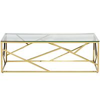 стол журнальный h-bridge gold 120*60*40см золотой в Волжском