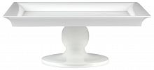 блюдо квадратное на фигурной ножке 50х20 см display белое в Волжском