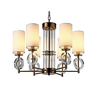 люстра felton 6 от delight collection белая/прозрачная/латунь в Волжском