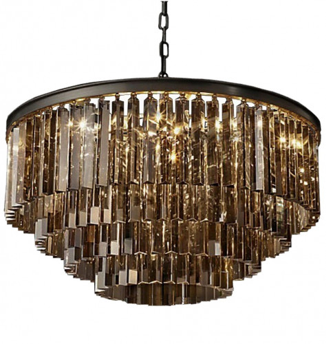 люстра odeon 4 rings smoke черное основание, дымчатое стекло в Волжском