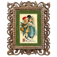 репродукция старинной рождественской гравюры best wishes в Волжском