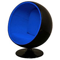 кресло eero ball chair синее с черным в Волжском