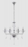 подвесная люстра crystal lux monica sp8 chrome/transparent в Волжском