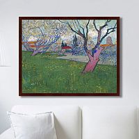 картина: view of arles with trees in blossom, 1889г. в Волжском