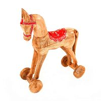 украшение новогоднее лошадка на колесах christmas horse, 40х30х13 см в Волжском